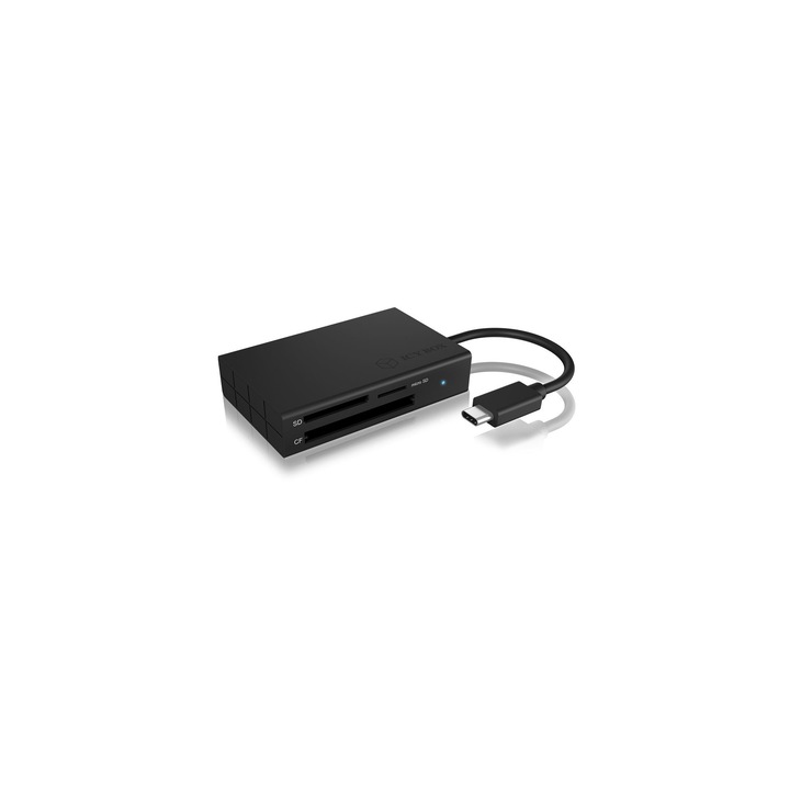 Cititor extern de carduri, Raidsonic, Interfata USB3.0 tip, Negru