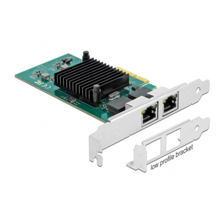 Placa de retea, DeLock PCI Express x4 2 x RJ45 Gigabit LAN i82576
