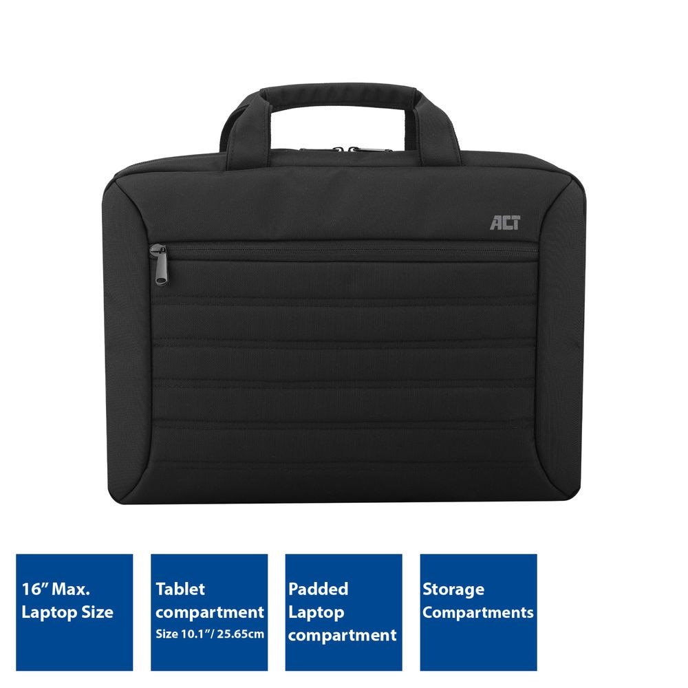 Geanta pentru notebook AC8525, ACT, Poliester, 15,6", Negru