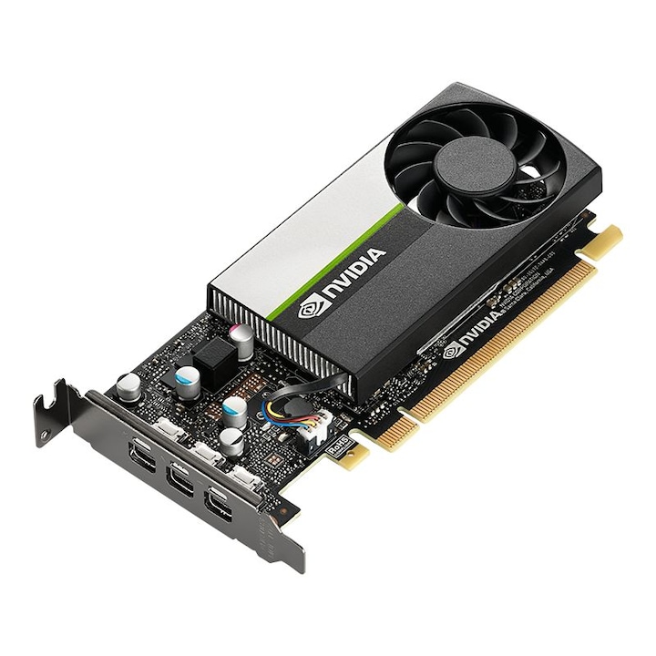 Видеокарта PNY Quadro T400, 4GB GDDR6, 64bit, активно охлаждане, LP, 3xmini DisplayPort