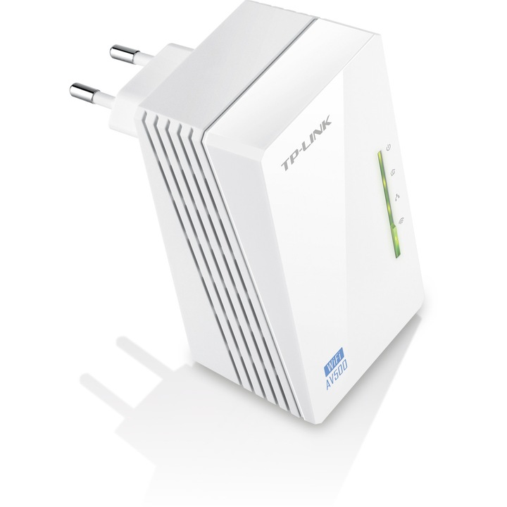 Extender Wireless Powerline TP-Link TL-WPA4220, AV500, 300Mbps, Plug & Play, Alb