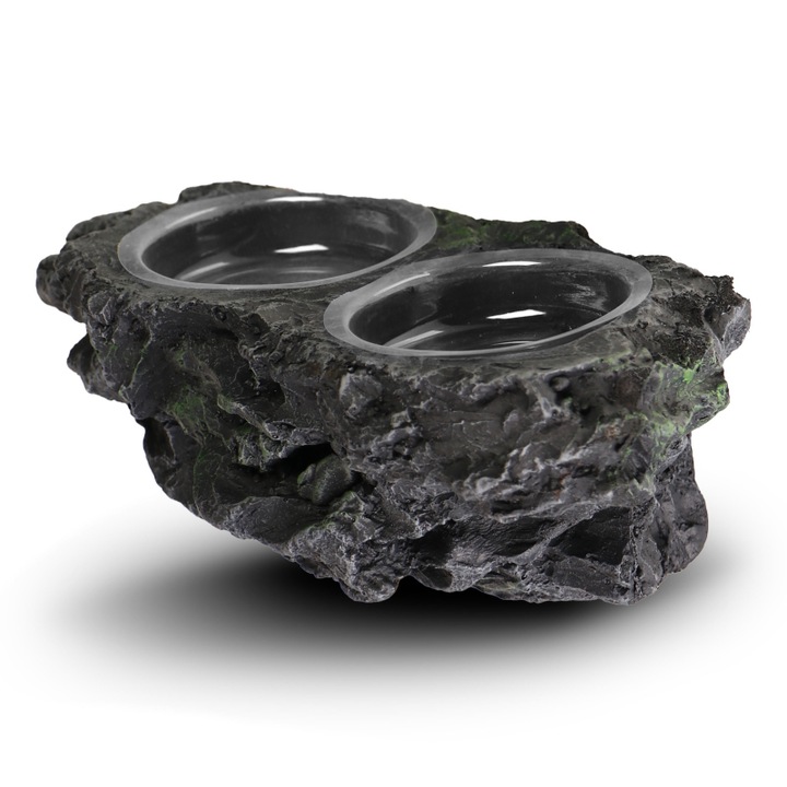 Állattál, Resun, Hab/Rozsdamentes acél, 8x23x10 cm, Fekete/Szürke