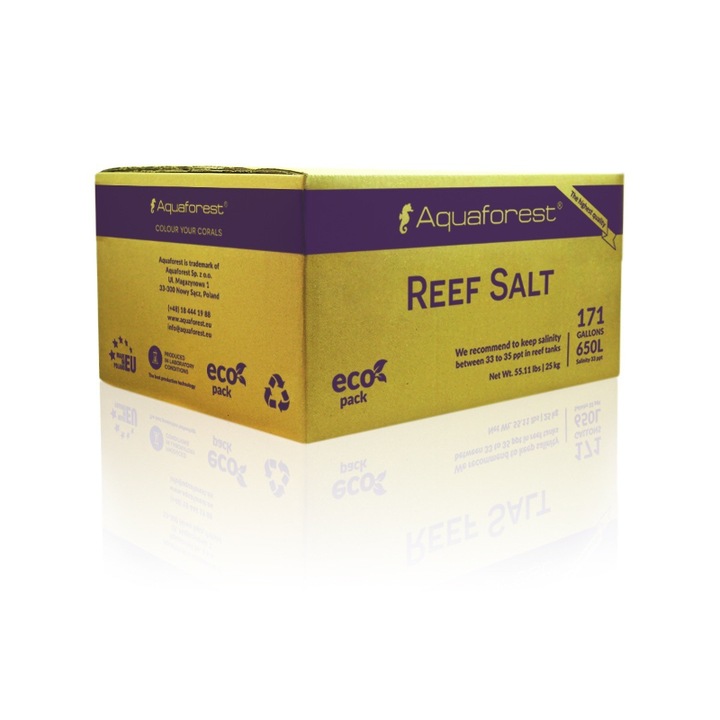 Sare de mare sintetica, Aquaforest, Pentru cultivarea coralilor, 25 kg