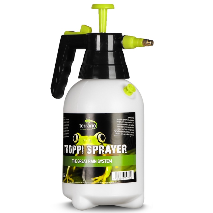 Permetező, Terrario, Troppi Sprayer, nyomásos, kézi, terráriumhoz, otthoni növényekhez, 1500 ml