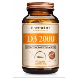 Supliment alimentar vitamina D3, DoctorLife, 2000 IU, 120 capsule moi