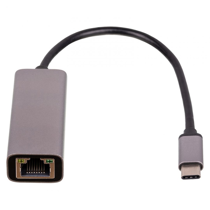 Adaptor Akyga, USB Type-C/RJ45, 1000 Mbps