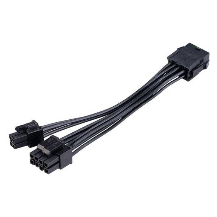 Cablu adaptor de alimentare, Akasa, 8+4 pini, 15 cm, Negru