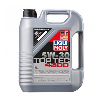 Ulei motor Liqui Moly Top Tec 4300 5W30 - 5 Litri Ulei motor Liqui Moly Top Tec 4300 5W30 - 5 Litri