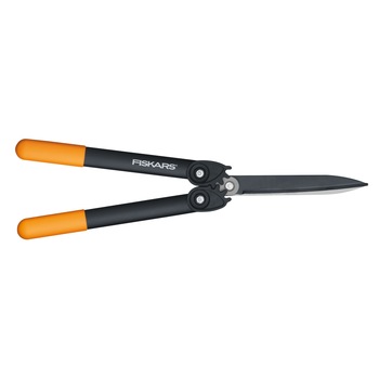 Foarfeca usoara cu mecanism de forta pentru gard viu Fiskars HS72, 570 mm, 630 g Foarfeca usoara cu mecanism de forta pentru gard viu Fiskars HS72, 570 mm, 630 g