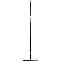 Grebla pentru sol Fiskars Solid, latime lucru 36 cm, lungime totala 156.5 cm, greutate 358 g, dinti otel carbon, maner aluminiu