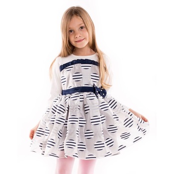 Rochita de gala, alba din bumbac, Yolka, 140cm Rochita de gala, alba din bumbac, Yolka, 140cm