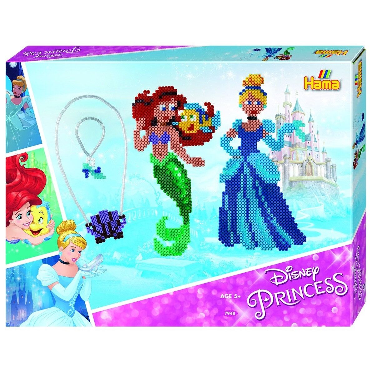 Margele de calcat HAMA MIDI Printesele DISNEY 4000 margele in cutie
