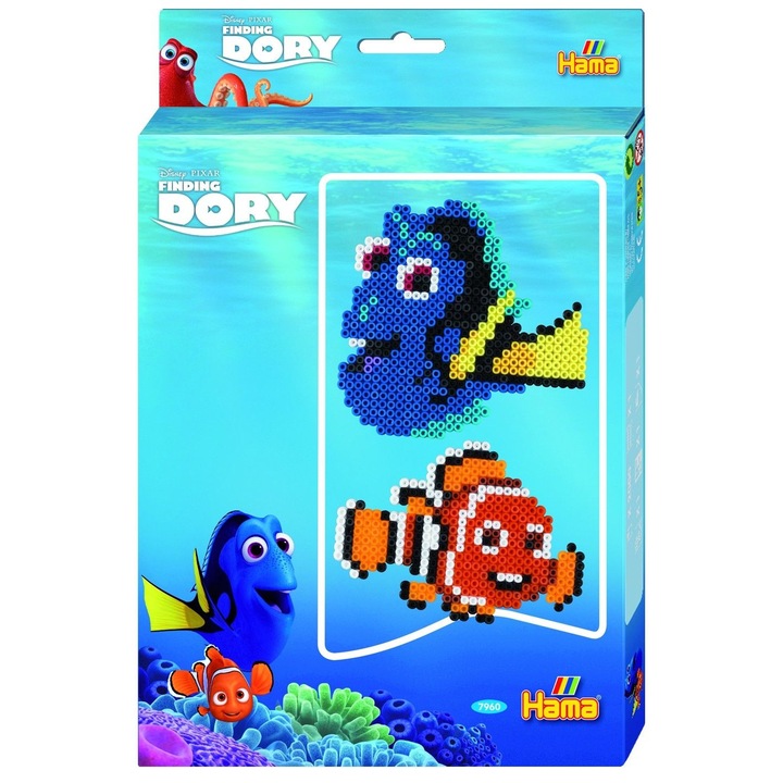 Margele de calcat HAMA MIDI Cautand pe DORY 2000 margele in cutie cu agatator