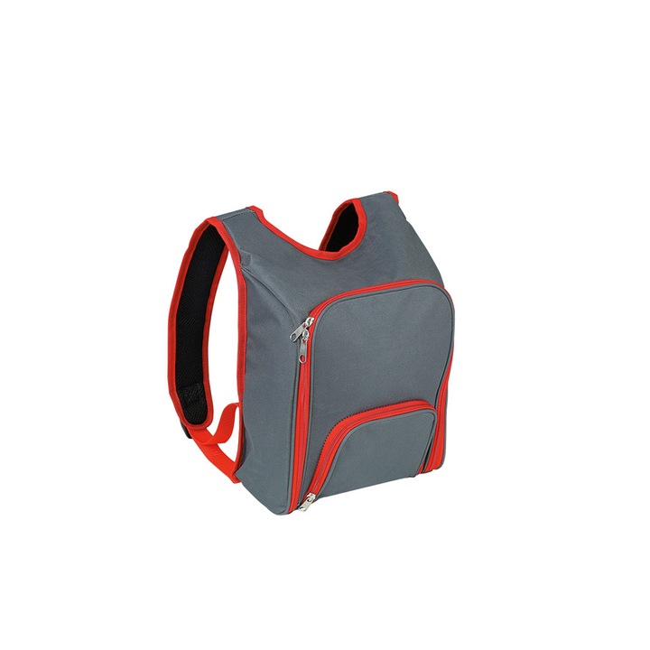 Rucsac pentru picnic/drumetii, CILIO, 2 persoane, Rosu/Gri