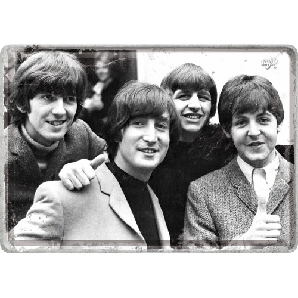 Tablou metalic - The Beatles - Photo - 10x14 cm