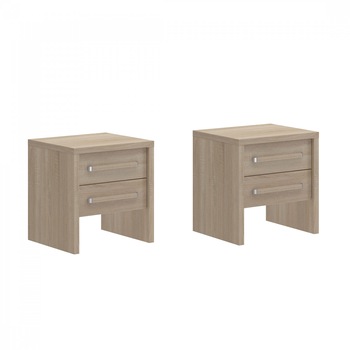 Set 2 Noptiere Dormitor Galileo, Pal Melaminat 16 - 28 mm, Cant ABS 0.4 - 1 mm, Sonoma Set 2 Noptiere Dormitor Galileo, Pal Melaminat 16 - 28 mm, Cant ABS 0.4 - 1 mm, Sonoma