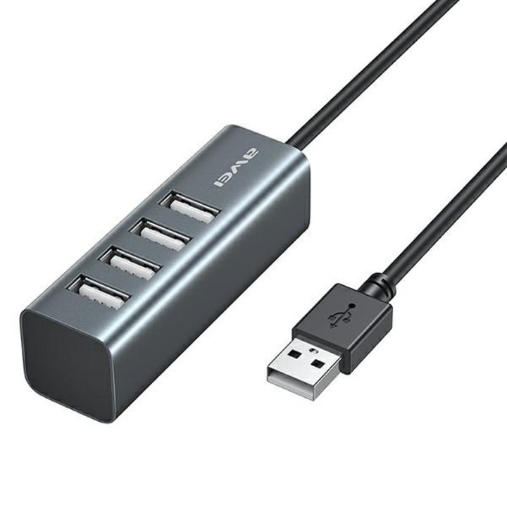 Адаптер хъб, AWEI, USB-A/USB-A, черен