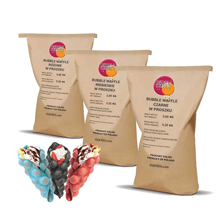 Aluat pentru Bubble Waffle, Gofrex, 15 Kg, multicolor
