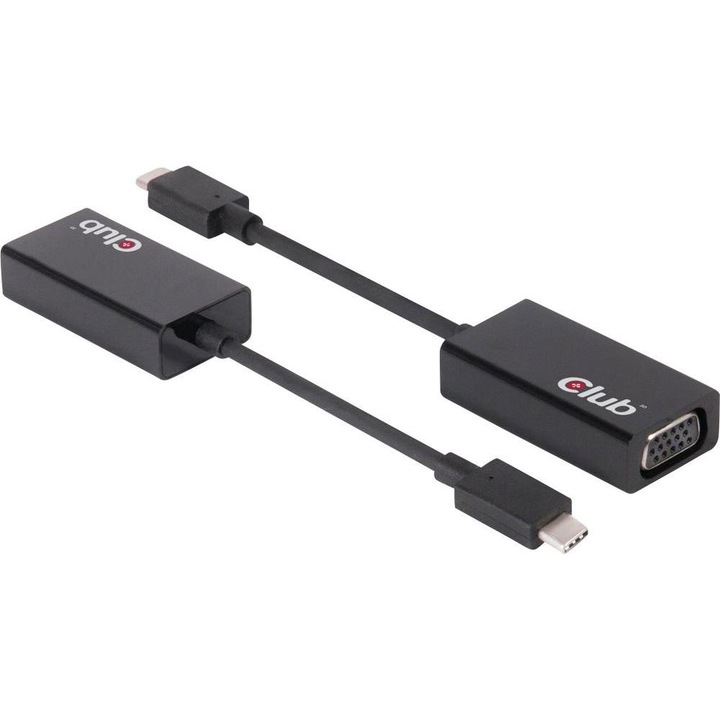 Club3D USB3.1 Type-C to VGA Active Adapter, 97624, Speciális átalakító