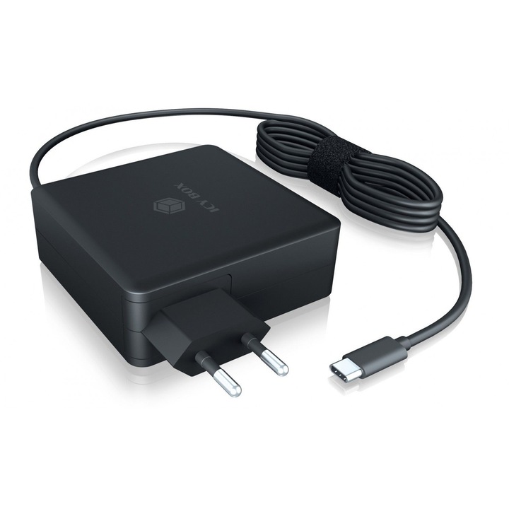 Laptop töltő, Raidsonic, 20 V/4,5 A, USB típusú C, Fekete