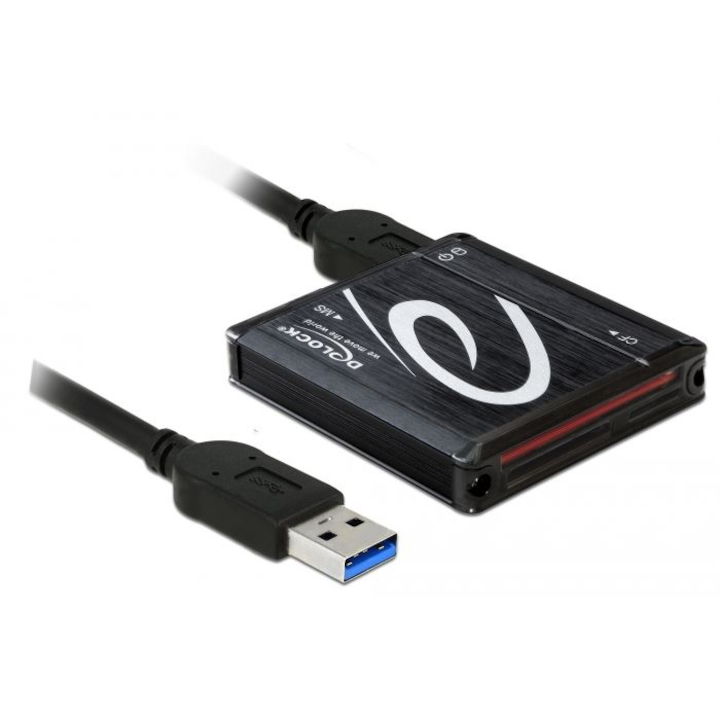 Четец на карти DeLock USB 3.0 All in 1 Черен