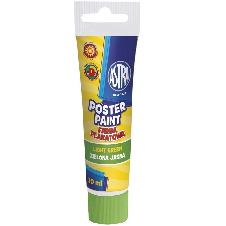 Astra poszterfestő tubus 30ml, világoszöld