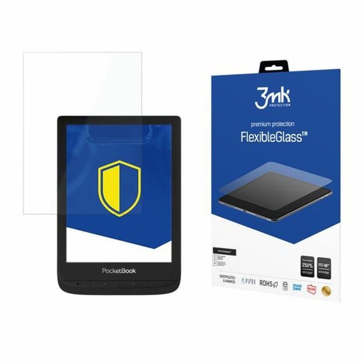 3MK védőfólia, PocketBook Touch Lux 5-tel kompatibilis, üveg, átlátszó
