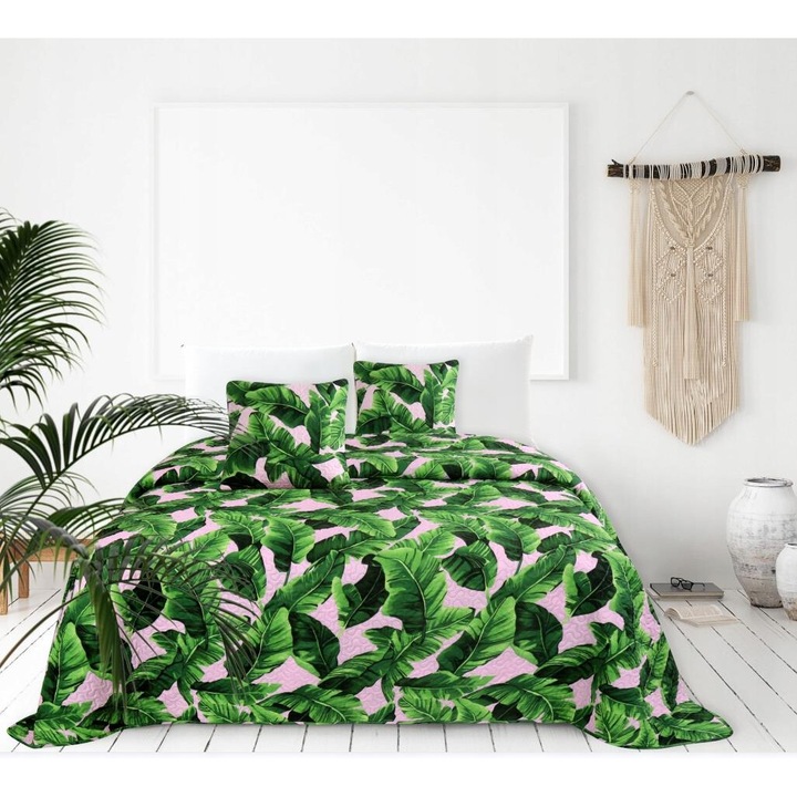 Cuvertura pat matlasata, Spod Igly i Nitki, Poliester, 160x220 cm, Multicolor