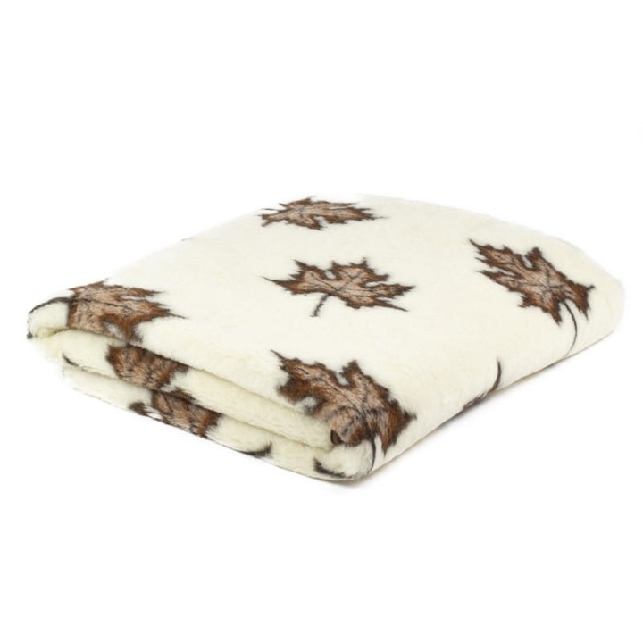 Patura, Kampol, Lana, 175 x 200 cm, Alb/Maro