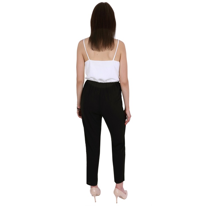 Salopeta dama, Alb/Negru, Alb/Negru, One Size