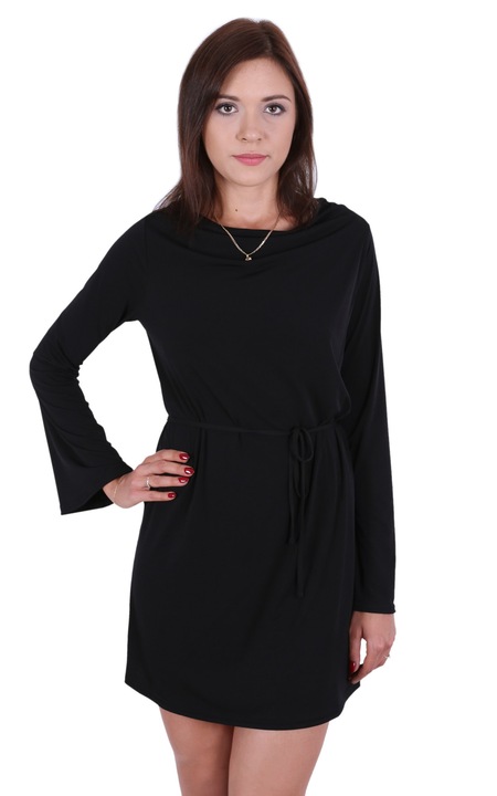 Rochie neagra cu maneci lungi