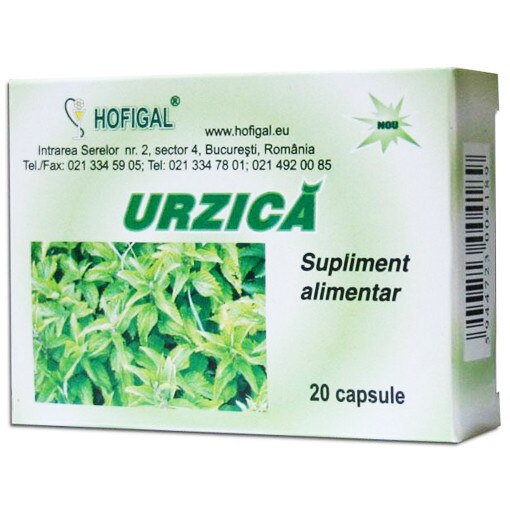 Supliment alimentar Urzica 20 capsule Hofigal