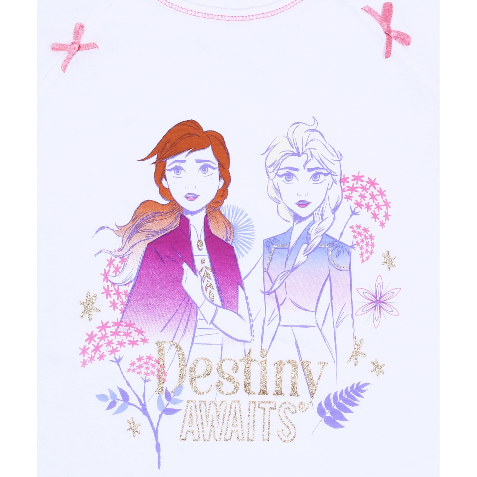 Elsa Roz Pijama Elsa si Anna, Sarcia.eu, Bumbac, Disney Frozen, Roz/Alb, 4 ani ...