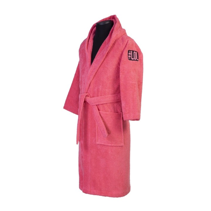 Halat de baie copii Nef Nef Junior Kids-21, coral, 100% bumbac, cu gluga, set 5 dimensiuni