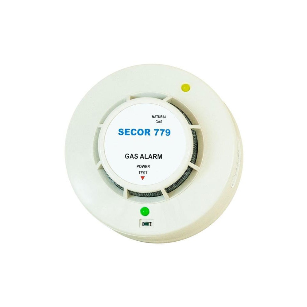 Detector de gaz metan Secor 779, rotund, alb