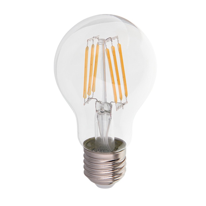 Bec LED LUMAX filament E27 A60 6W=45W lumina calda 3000K