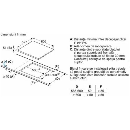 Plita incorporabila Bosch PXE675DC1E, Electrica, Inductie, 4 zone de gatit, PowerBoost, 60 cm, Negru