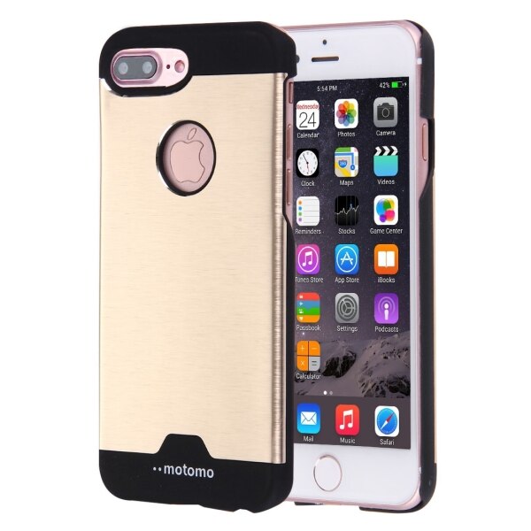 Capac de protectie Apple iPhone 7 Plus Motomo V1 Hybrid (aluminiu si plastic), Gold