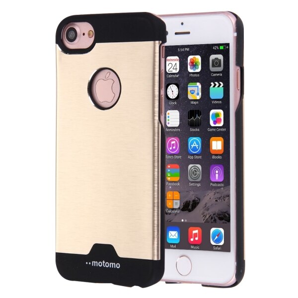 Capac de protectie Motomo V1 Hybrid (aluminiu si plastic) pentru Apple iPhone 7, Gold