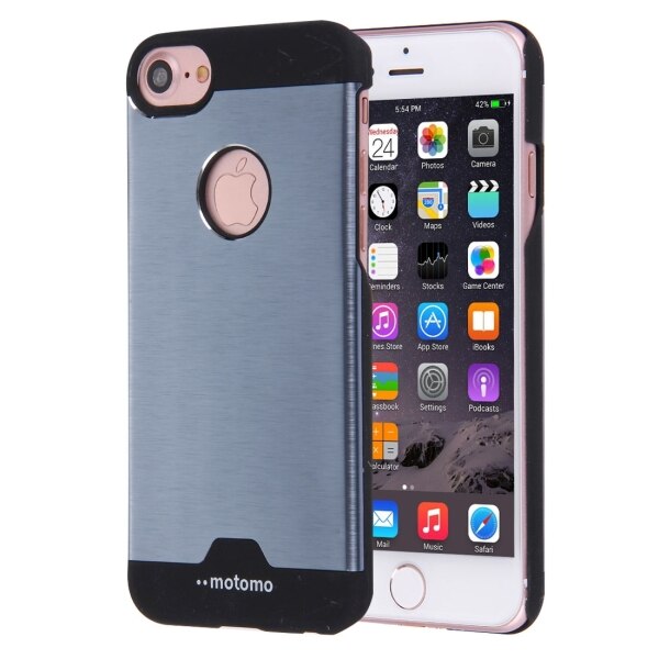 Capac de protectie Motomo V1 Hybrid (aluminiu si plastic) pentru Apple iPhone 7, Dark blue