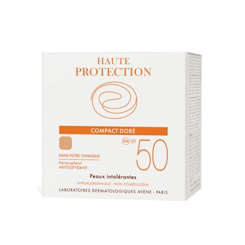 Crema cu protectie solara Avene Compact dore, SPF 50, 10 g Crema cu protectie solara Avene Compact dore, SPF 50, 10 g