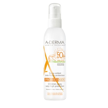 Spray cu protectie solara A-Derma Protect Kids pentru copii SPF 50+, 200 ml Spray cu protectie solara A-Derma Protect Kids pentru copii SPF 50+, 200 ml
