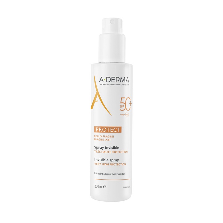 A-Derma Protect fényvédő spray, SPF 50+, 200 ml