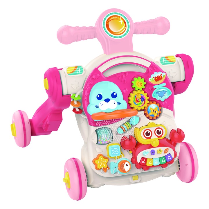 Bébikomp 4 az 1-ben, Oktató zenei asztal, rózsaszín