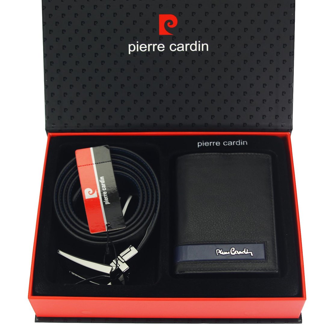Мъжки портфейл комплект, Pierre Cardin, кожа, черен - eMAG.bg