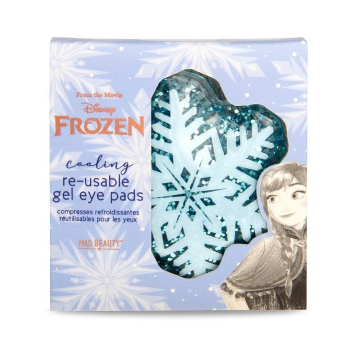 Комплект 2 маски с охлаждащ гел за очи, Mad Beauty, модел Frozen, Multicolor