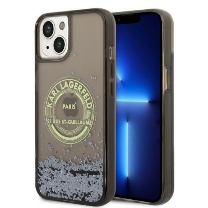 Tok iPhone 15 / iPhone 14 / iPhone 13 telefonokhoz - Karl Lagerfeld Hardcase Liquid Glitter (KLHCP14SLCRSGRK) - RSG