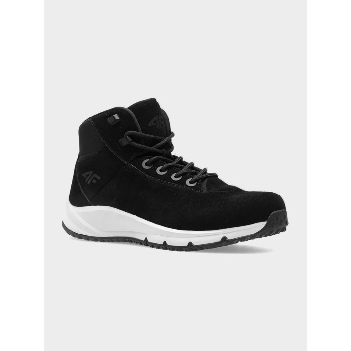 Gyermek téli cipő 4F, Deep Black, Fehér/Fekete