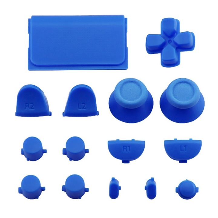 Set 15 butoane gamepad, Pentru Play station 4, Albastru