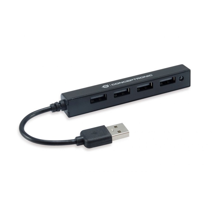 Conceptronic USB 2.0 HUB с 4 порта Черен HUBBIES05B